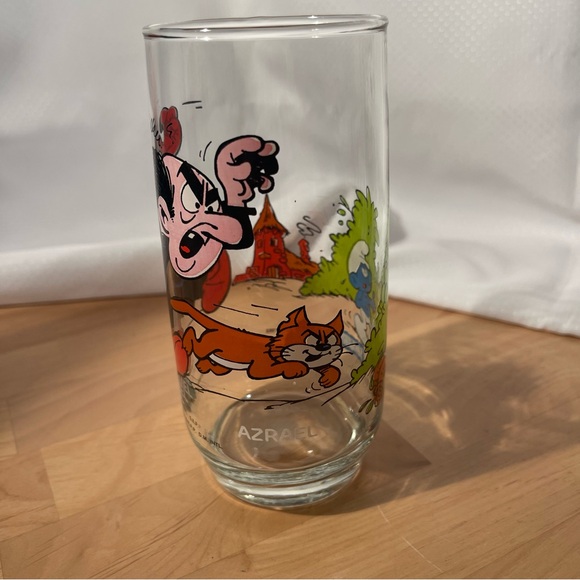 Smurfs Gargamel & Azrael Glass Vintage - Picture 3 of 9